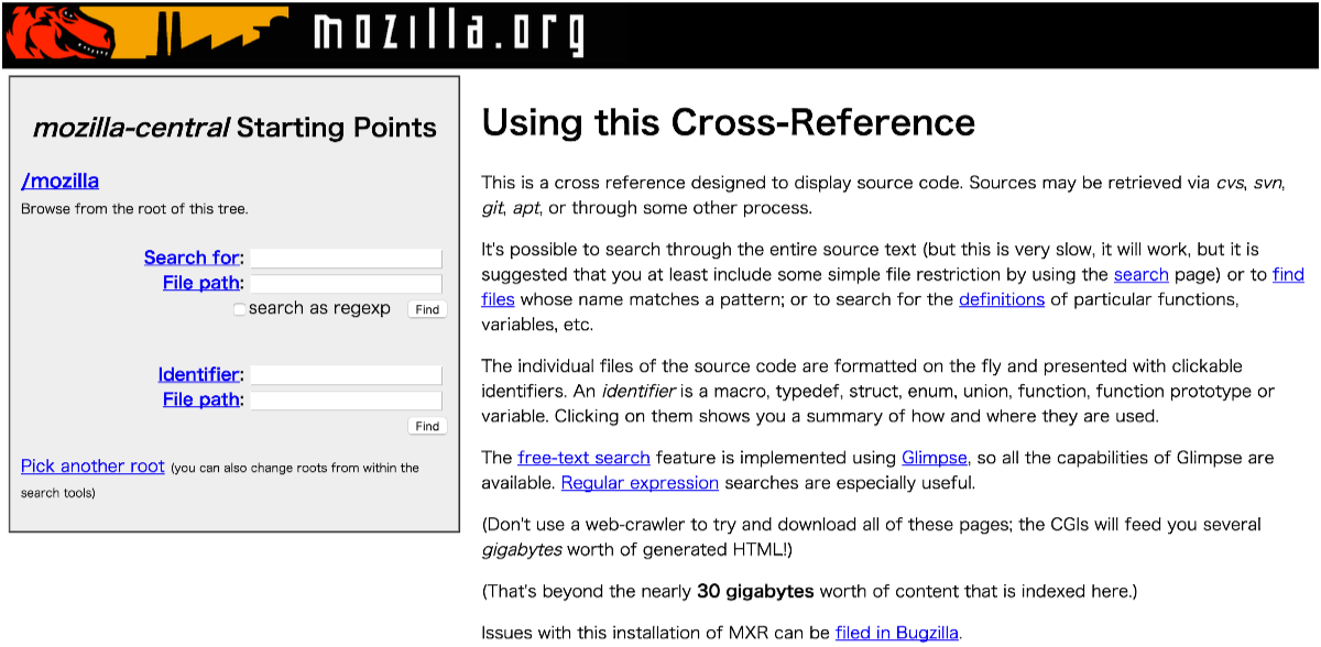 Mozilla_Cross-Reference（MXR）