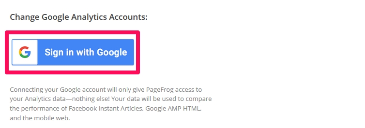 PageFrogでGoogle Analyticsを設定する ステップ2